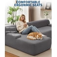 thumbnail image 4 of 108" Modular Cloud Sectional Sofa with Chaise, Fluffy Boneless Couch, No Assembly Required & Compressed Packaging, l-Shaped Couches for Living Room, 4 of 8