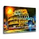 thumbnail image 2 of Póster de lienzo con efecto de pintura del Coliseo de Roma por la noche, decoración de dormitorio, paisaje deportivo, decoración de oficina, regalo, estilo marco, 16 x 24 pulgadas (40 x 60 cm), 2 of 8