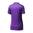 thumbnail image 4 of Sport Tek Adult Female Women Plain Short Sleeves Polo Purple 2X-Large, 4 of 4