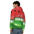 thumbnail image 4 of Naloa Watermelon Hello Summer Men’s Hoodies, Zip up Hoodie, Sweatshirts,Hoodies for Men Sizes S-3XL-Small, 4 of 5