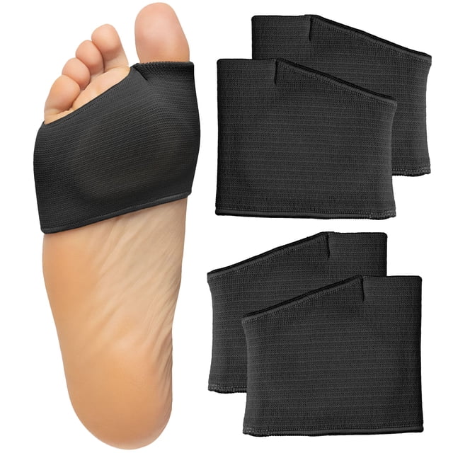 Almohadillas Metatarsales ZenToes para Hombre y Mujer 2 Pares - Negro