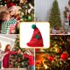 thumbnail image 4 of Adornos navideños, adornos navideños, regalos navideños, decoración navideña, tejido de lana, mini gorro de lana, gorro navideño, adorno para árbol de Navidad, pequeño colgante, gorro de Papá Noel., 4 of 6