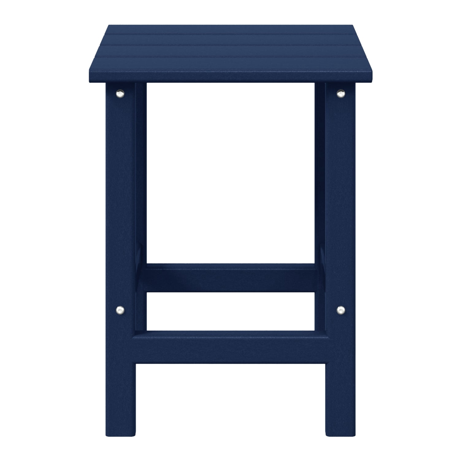 WestinTrends Outdoor Side Table, All Weather Poly Lumber Adirondack Small Patio Table Square End Table for Pool Balcony Deck Porch Lawn Backyard, Navy Blue (14"L x 14"W x 18.5"H)