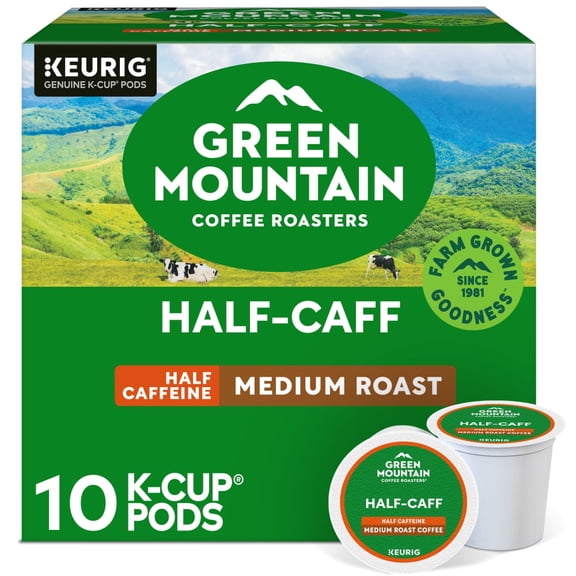 Green Mountain Coffee Roasters Half Caff Medium Roast K-Cup Coffee Pods 10 ct - Pack of 1