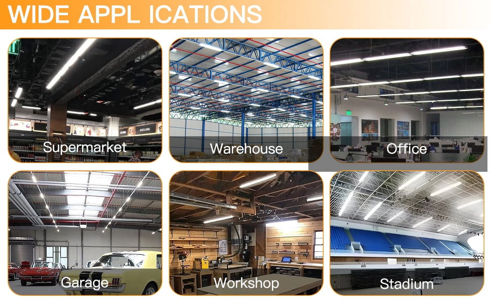 Led Shop Lights 4FT 4 Packs, 75W 9500LM 5000K, Linkable 4ft Led Shop Light, Super Bright 4 Foot Led Shop Lights for Workshop, V Shape 4 ft Led Light Fixture, 4 Row Led Tube Lights