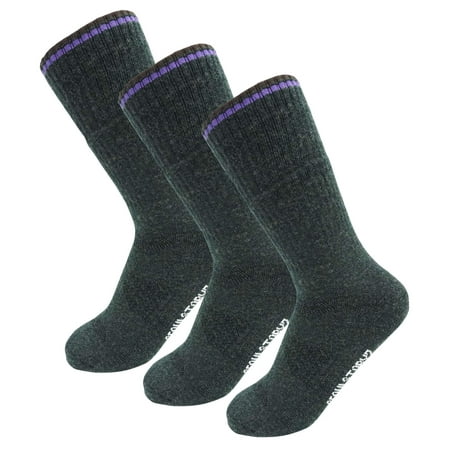 

SEOULSTORY7 Women s Merino Wool Cushioned Outdoor Crew Hiking Socks 3Pair Khaki Medium
