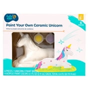 Hello Hobby Paint Your Own Ceramic Unicorn Kit, 6 Pieces, Boys and Girls, Child, Ages 6+