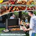 thumbnail image 4 of Costway Outdoor Charcoal Grill 391 sq.in. Cooking Area 2 Foldable Side Table BBQ Camping, 4 of 10