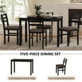 thumbnail image 6 of M optimized 5 Piece Dining Set Rectangular Table & 4 Upholstered Chairs Home Furniture for Kitchen Dining Room, 6 of 9