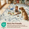 thumbnail image 4 of Design&I 8'x10' Washable Area Rug Herringbone Vintage Faded Interlocking Geometric Boho Washed Flowing Dynamic for Dining Room, Large Office, Lounge, Snag-Free, 4 of 7
