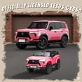 thumbnail image 3 of Lexus GX550 24V Kids Ride-On Car, 2-Seater Electric Toy Car with Parent Remote Control, High Speed 3.73MPH, LED Lights & Bluetooth Music for Boys Girls Ages 3-8, Pink, 3 of 15
