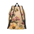 thumbnail image 2 of Lsque Vintage Floral Butterfly Collage Pattern Canvas Daypack, Durable Backpack, High-quality Versatile Backpack,Vintage Compact Backpack-Small, 2 of 6