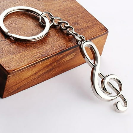Xinyolin Fashion Creative Musical Note Metal Keychain Car Key Chain Ring, Women's Gift