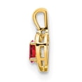 thumbnail image 2 of 14K Diamond & Ruby Pendant in 14k Yellow Gold, 2 of 3