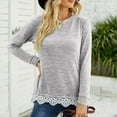 thumbnail image 7 of AOOCHASLIY Hoodies for Women Round-Neck Color Matching Pocket Recreational Long Sleev Tops, 7 of 7