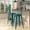 Kelly Blue-Teal, variant on Merrick Lane 30" Metal Indoor-Outdoor Counter Stool with Vertical Slat Back and Integrated Footrest in Distressed Kelly Blue-Teal