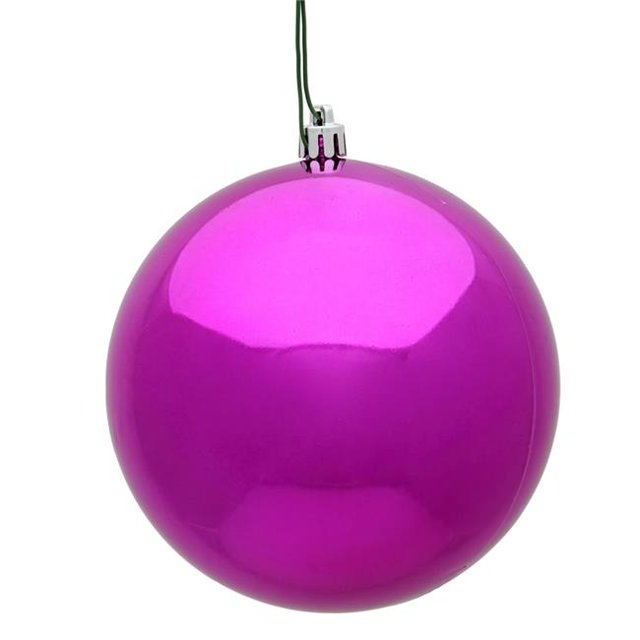 Vickerman N596070S 2.4 in. Fuchsia Shiny Christmas Ornament Ball - 60 per Box