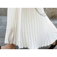 thumbnail image 6 of VUPSGEZ Womens Solid Pleated Elegant Midi Elastic Waist Maxi Skirt (White,One Size), 6 of 7