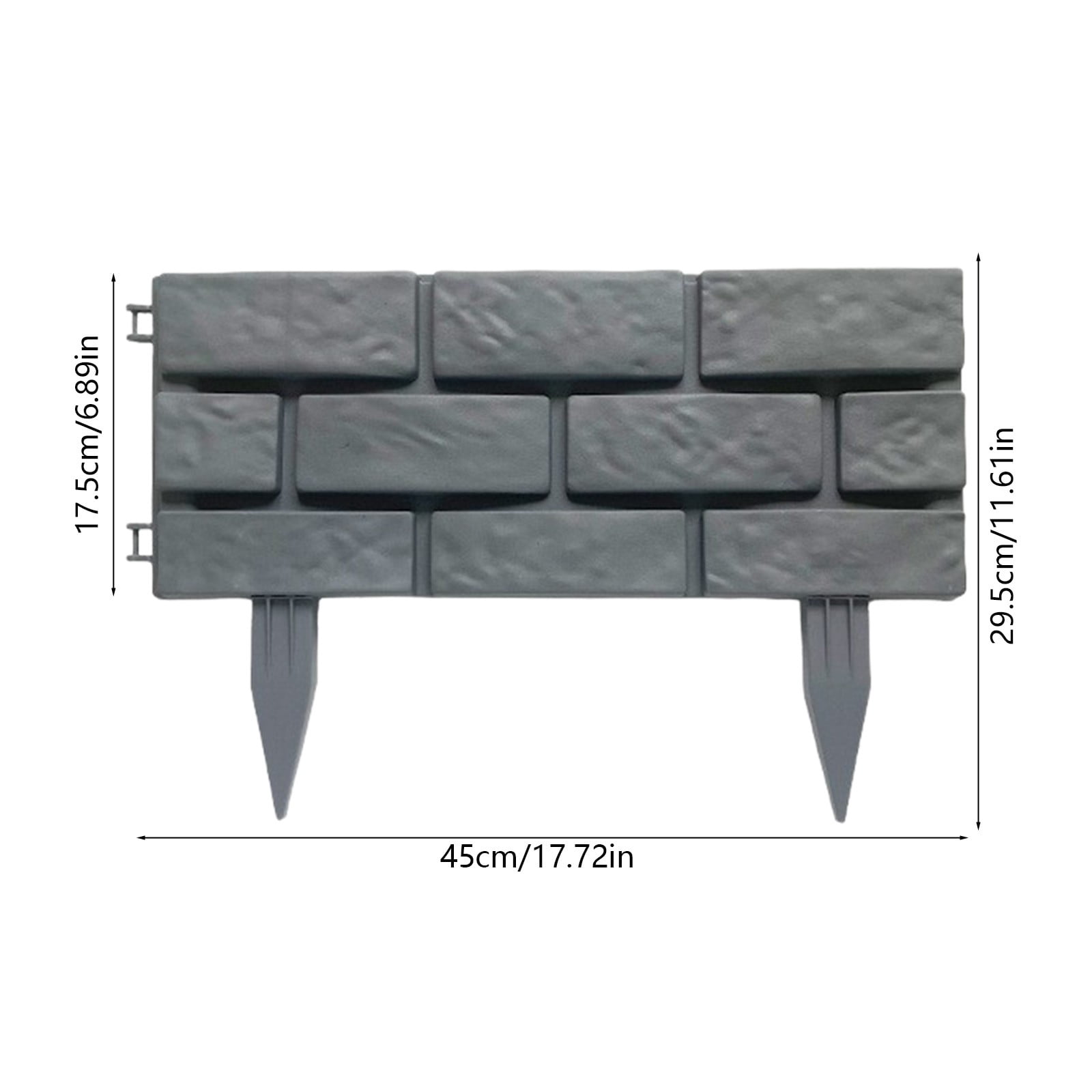 Weather Proof Plastic Garden Border Fence - Ground Insert Landscapes Edging Stake Decorative Yard Grass Flower Bed Partition Panel for Outdoor Garden Decor