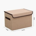 thumbnail image 3 of Large Foldable Storage Cubes with Lid, 24L Capacity, Sturdy Fabric Closet Organizer for Clothes, Toys, Bedding, and Household Items, Foldable and Space-Saving for Neat Storage Solutions, 3 of 8