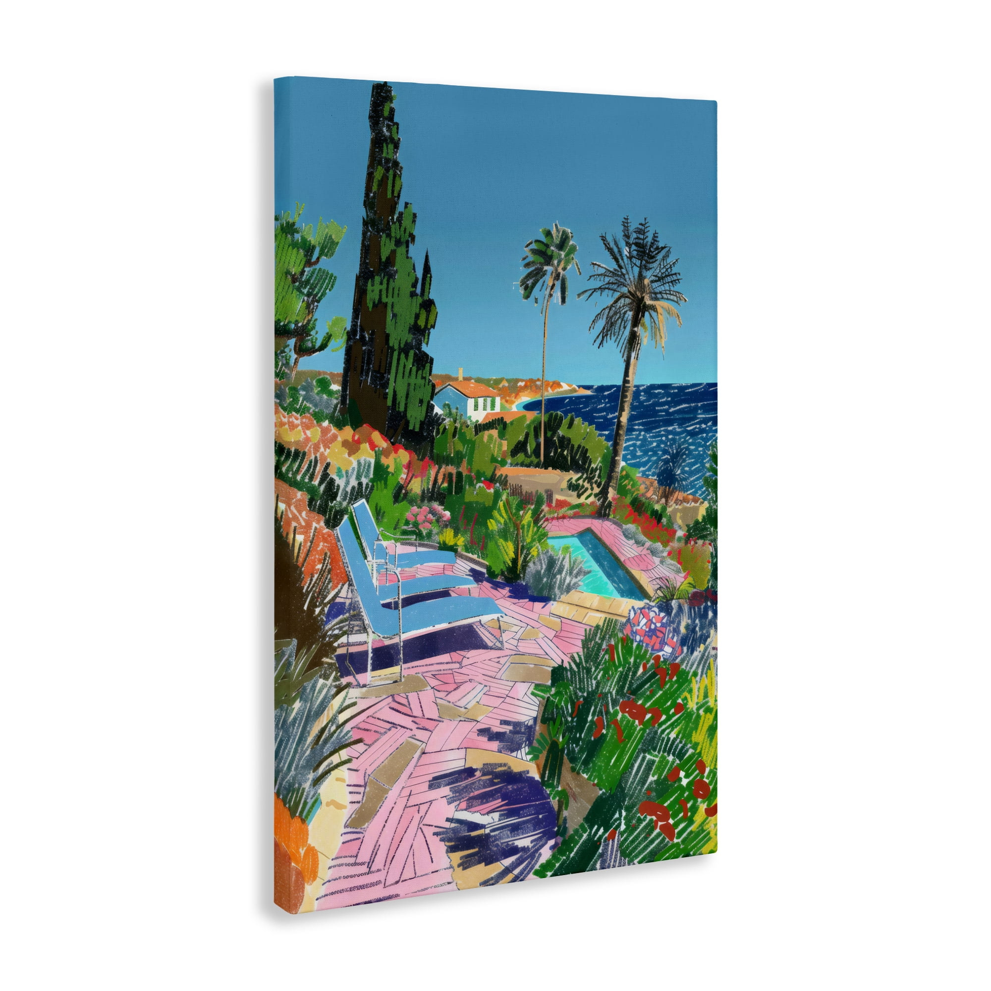 Stupell Industries Pool View to Ocean Canvas Wall Art, design by Creative Studio