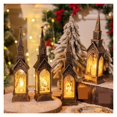 thumbnail image 3 of 2 mini linternas para centros de mesa, linterna decorativa navideña con vela y luz LED de noche., 3 of 8