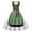 Green, variant on Lovskoo Women's German Dirndl Dress Evening Gown Casual Loose Short Sleeve Loose Dress Oktoberfest Print Classic Print Dress Green