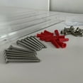 thumbnail image 2 of For 27" Wide Shutters, Clear Polycarbonate Mounting Brackets for PVC, Composite & Wood Shutters (4-Top/Bottom, 4-Side Brackets), 2 of 3