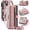Pink, variant on Wallet Case for iPhone 14 Plus – RFID Blocking PU Leather Phone Case with Card Holder, Zipper Pocket, Kickstand, Magnetic Closure, Shoulder & Wrist Strap