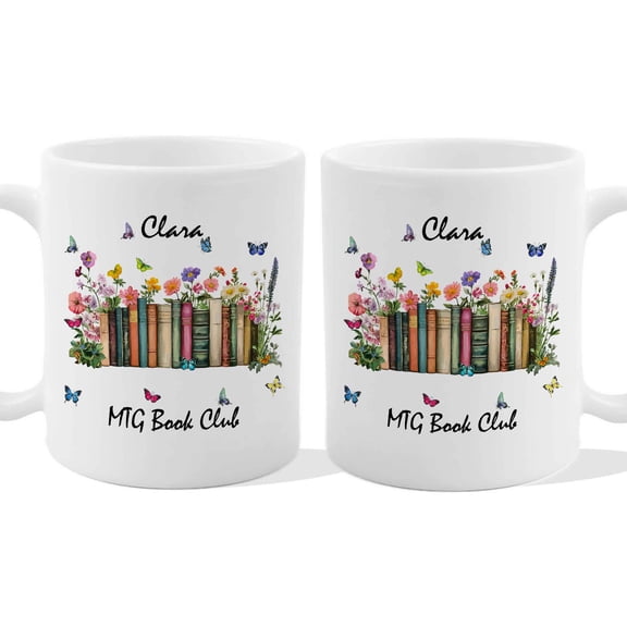 Customizaholic Personalized Book Club Mug – Custom Book Lover Gift Coffee Mug