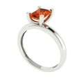 thumbnail image 2 of 1 ct Emerald Cut Simulated Red Diamond Solitaire Engagement Ring for Women in 18K White Gold, 2 of 5
