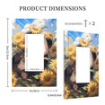 thumbnail image 3 of Fotbe Clear Sky Cute Sunflower Panda Print Duplex Receptacle Wall Plate, 1-Gang 5.0" x3.0" Wall Outlet Covers, Dual Outlet Faceplates Covers, Color-matched Screws Included-Style U, 3 of 6