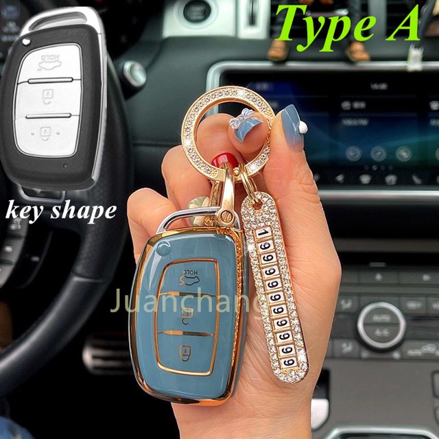 Funda De TPU Para Llave De Coche Hyundai Tucson Sonata Fe Creta ix25 ix35 ix45 i10 i20 i30 i40 Verna Solaris Mistra Elantra Accent Kona Festa Palisade Avante Key Shell huangjie unisex