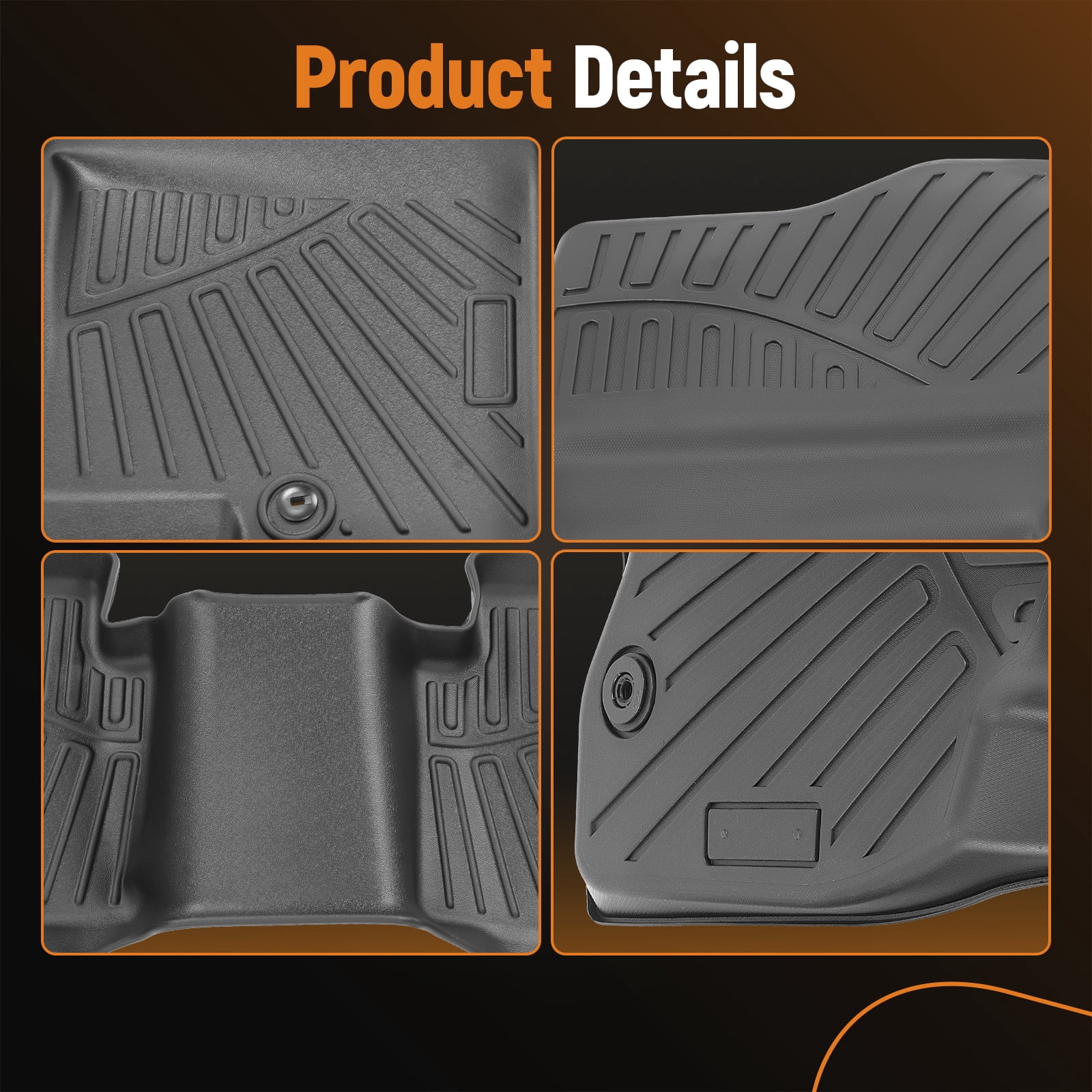maXpeedingrods Floor Mats Cargo Trunk Liner Set for Hyundai Tucson 2022 2023 2024, All-Weather TPE Rubber Tucson Accessories Car Mats, Cargo with Standard Audio System Only, Black
