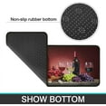 thumbnail image 6 of Red Wine Kitchen Decor Rugs Set Set of 2, Farmhouse Style Home Indoor Kitchen Floor Mats, Absorbent Non Skid Washable Runner Rug 17x47+17x30 Inch, 6 of 7