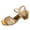 Gold, variant on Rokment Womens Glitter Sequin Metallic Dressy Sandals Bling Square Toe Chunky Block High Heels Summer Dress Shoes for Bride Wedding Summer Gold Size 6
