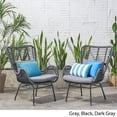 thumbnail image 6 of Afuera Living Outdoor Wicker Club Chair in Gray and Dark Gray (Set of 2), 6 of 12