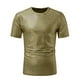 thumbnail image 1 of pstuiky camisetas de hombre, Top de cuello redondo de manga corta con purpurina para discoteca de color liso para hombre camisas casuales para hombre xxl, 1 of 3
