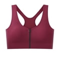 thumbnail image 1 of WRKEKC Front Zip Sports Bra Underwire Support Racerback Comfort Workout Bra for Women, 1 of 2