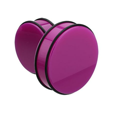 

Supersize Neon Colored Acrylic No Flare Ear Gauge Plug
