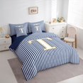 thumbnail image 2 of Erosebridal Letter T Kids Twin Bedding Sets 7-Piece, Modern Abstract Bedding Comforter Set, Blue Reversible, 2 of 7