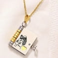 thumbnail image 7 of For Unbiological Daughter - Love You Always & Forever Book Necklace,  My Incredible Daughter Book Necklace, Adjustable My Little Star Book Necklaces with 6 Pages of Engraved Information, 7 of 7