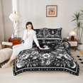 thumbnail image 4 of Homewish Teenagers Adults Gothic Witch Bedding Comforter Set 2pcs,Chic Floral Flowers Twin Comforter Sets Microfiber,Retro Vintage Aesthetic Breathable Bedding Set,Luxury Bedroom Decor, 4 of 8