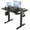Black, variant on INNOVAR 48" Electric Standing Desk - Adjustable Height Stand up Home Office Desk, Sit to Stand Desk with Splice Board, Rustic Brown Computer Table for Corner Small Space