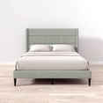 thumbnail image 6 of Pax Upholstered Platform Bed Frame / Sleak Wingback / Mattress Foundation / Wood Slat Support / No Box Spring Needed / Easy Assembly, Stone, Queen, 6 of 7