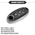 thumbnail image 4 of Carcasa para mando a distancia inteligente de 3 botones compatible con Infiniti EX35 FX50 G35 G37 M45 QX56 FX50 M35 M56 QX60 QX80, protector TPU negro, 4 of 7