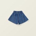 thumbnail image 5 of ATOGUTA Girls Denim Shorts Summer Super Soft Elastic Waist Flowy Under Dress Shorts Blue, Size 2-7, 5 of 5