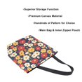 thumbnail image 3 of FORMRS Womens Canvas Tote Bag with Zipper Inner Pocket Shoulder Handbag, Red Floral, 3 of 7