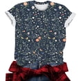 thumbnail image 6 of Jsaierl Women's Vintage Floral Crewneck Short Sleeve Tops Casual Summer Wildflower Plant Tee Shirts, 6 of 6