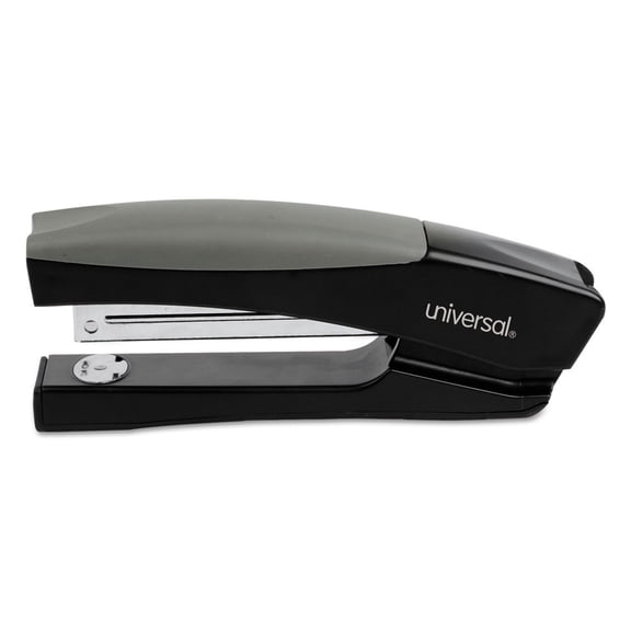 Universal Stand-up Full Strip Stapler, 20-Sheet Capacity, Black/Gray -UNV43148